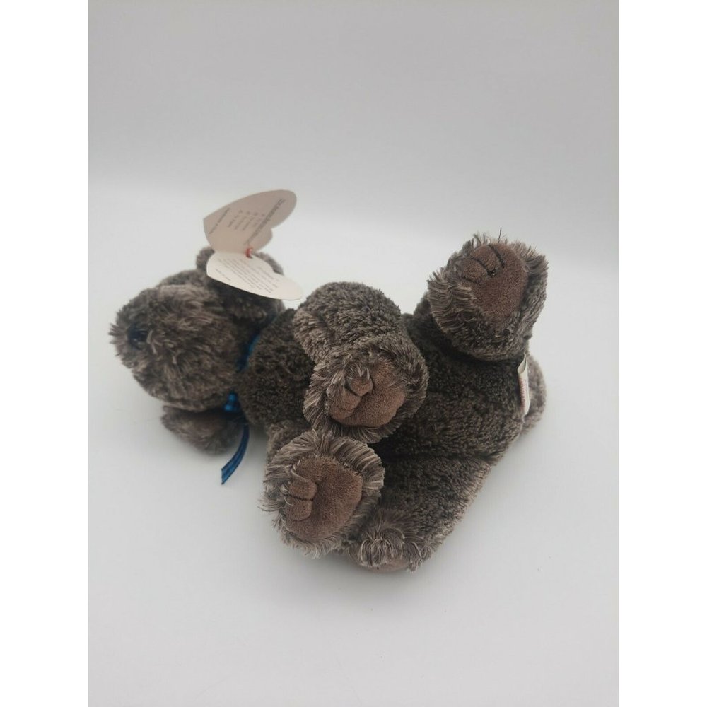 TY Beanie Babies FRISBEE 2001 Weimaraner Puppy Grey Dog 6" Blue Eyes - Picture 5 of 7